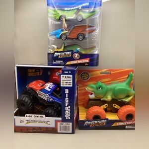 Dino Racers and Monster Truck Set